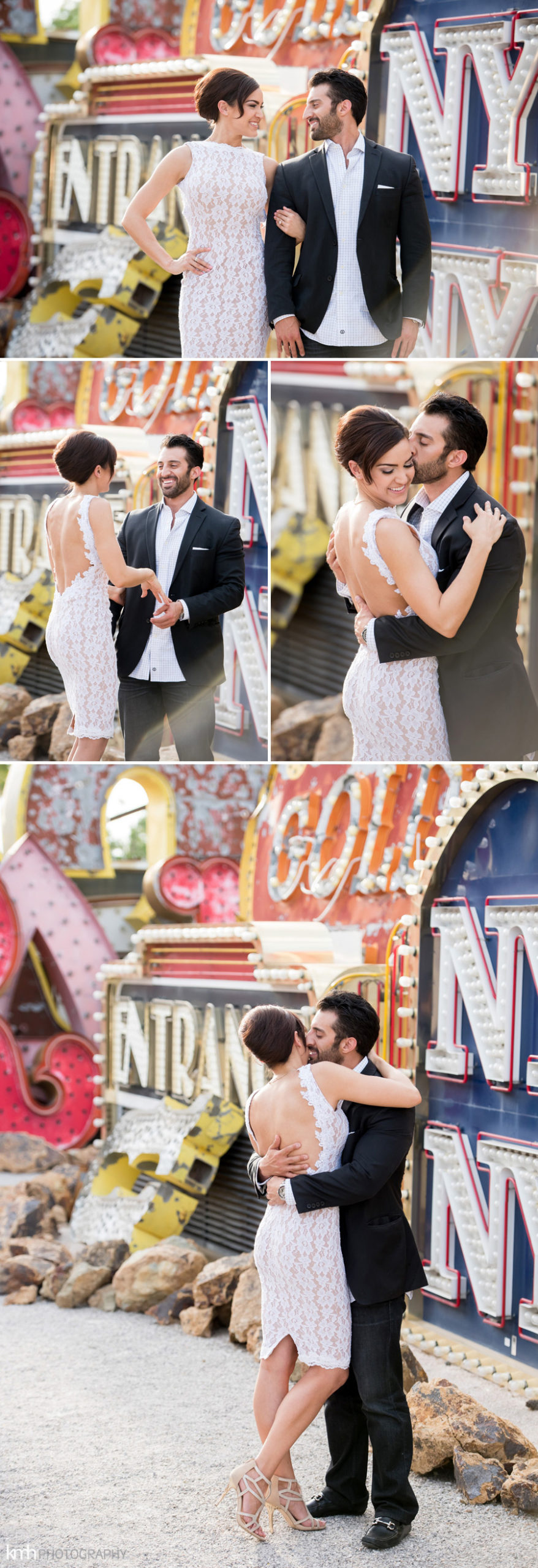 Neon Museum + Downtown Las Vegas Engagement Photography | KMH Photography