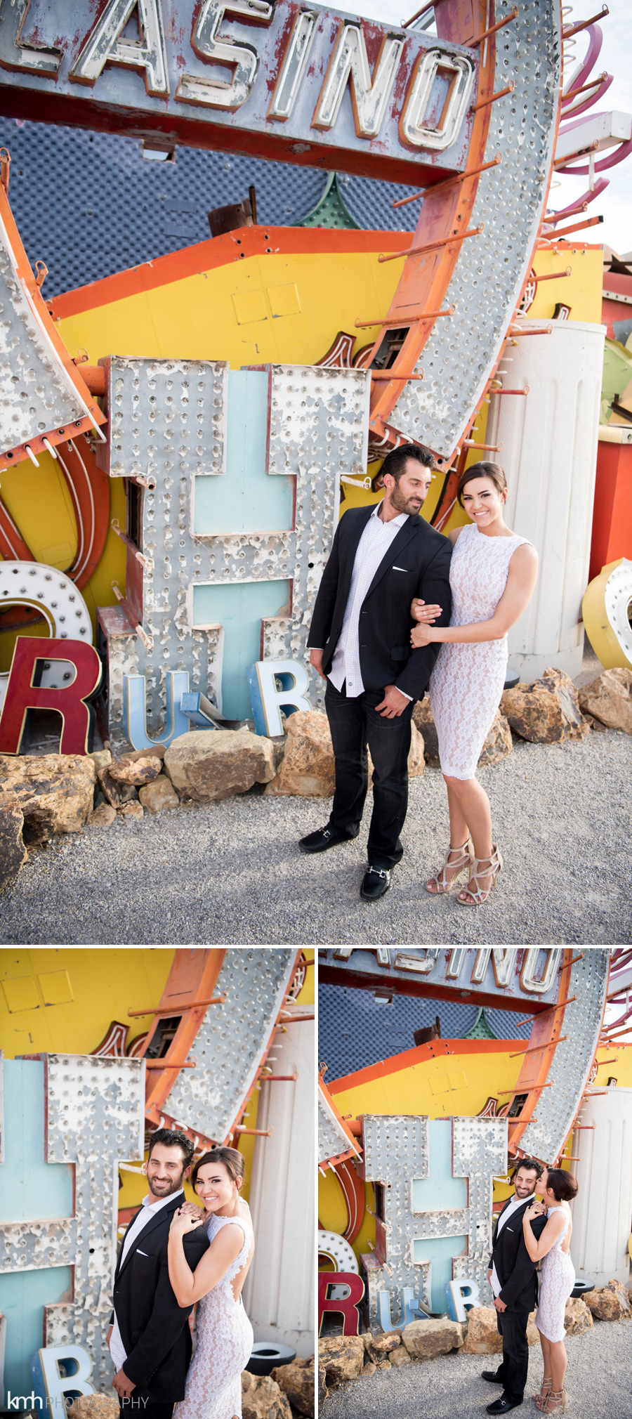 Neon Museum + Downtown Las Vegas Engagement Photography | KMH Photography