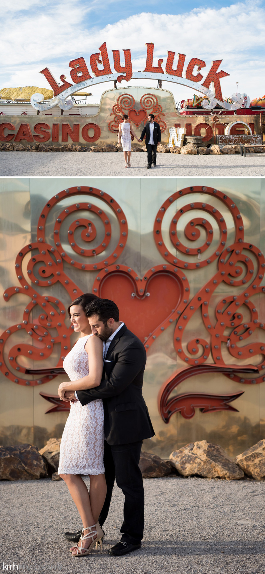 Neon Museum + Downtown Las Vegas Engagement Photography | KMH Photography