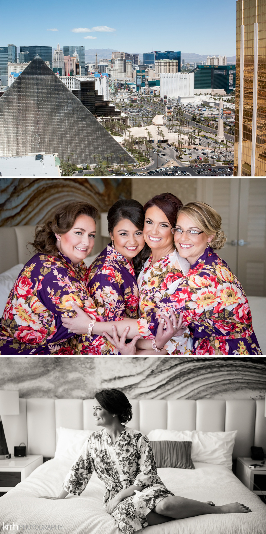 Las Vegas Strip Wedding | Mandalay Bay & Joe's Stone Crab at Caesars Palace | KMH Photography, Las Vegas Wedding Photographer