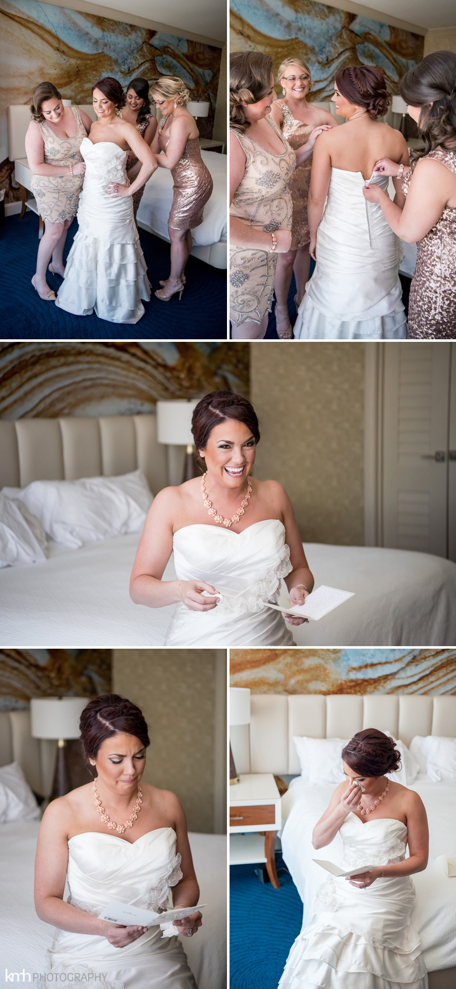 Las Vegas Strip Wedding | Mandalay Bay & Joe's Stone Crab at Caesars Palace | KMH Photography, Las Vegas Wedding Photographer