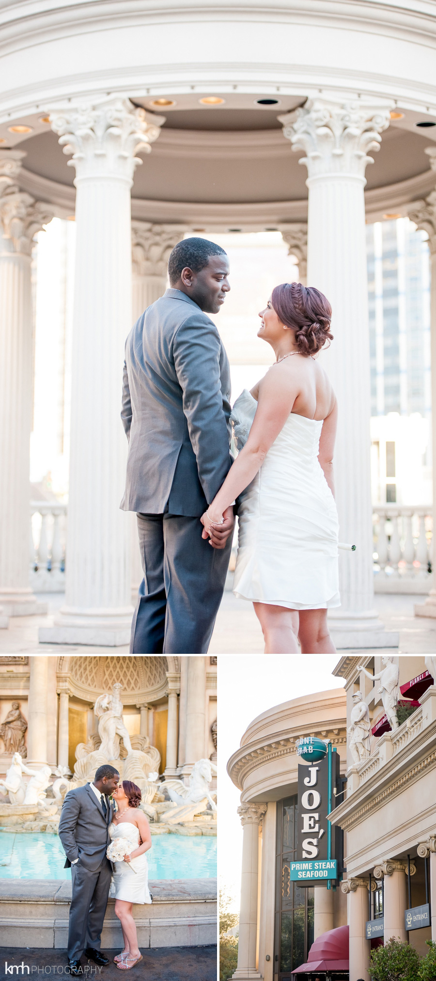 Las Vegas Strip Wedding | Mandalay Bay & Joe's Stone Crab at Caesars Palace | KMH Photography, Las Vegas Wedding Photographer