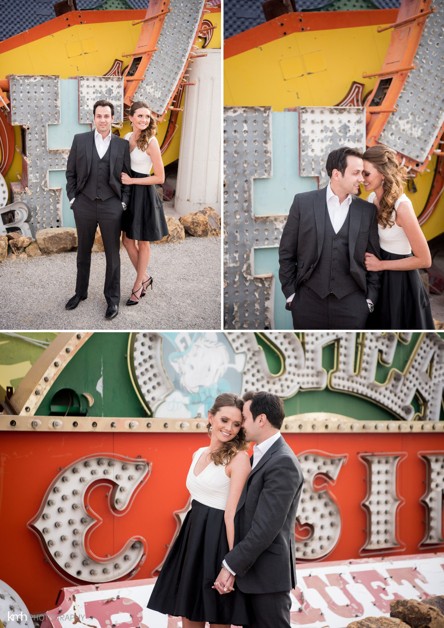 Neon Museum Engagement Session | KMH Photography | Las Vegas Wedding Photographer