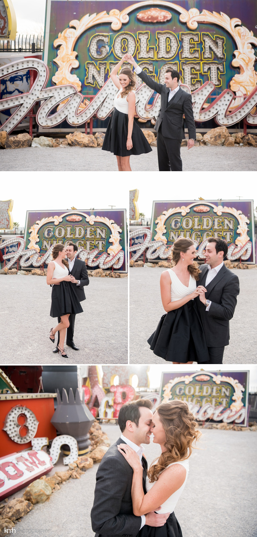 Neon Museum Engagement Session | KMH Photography | Las Vegas Wedding Photographer