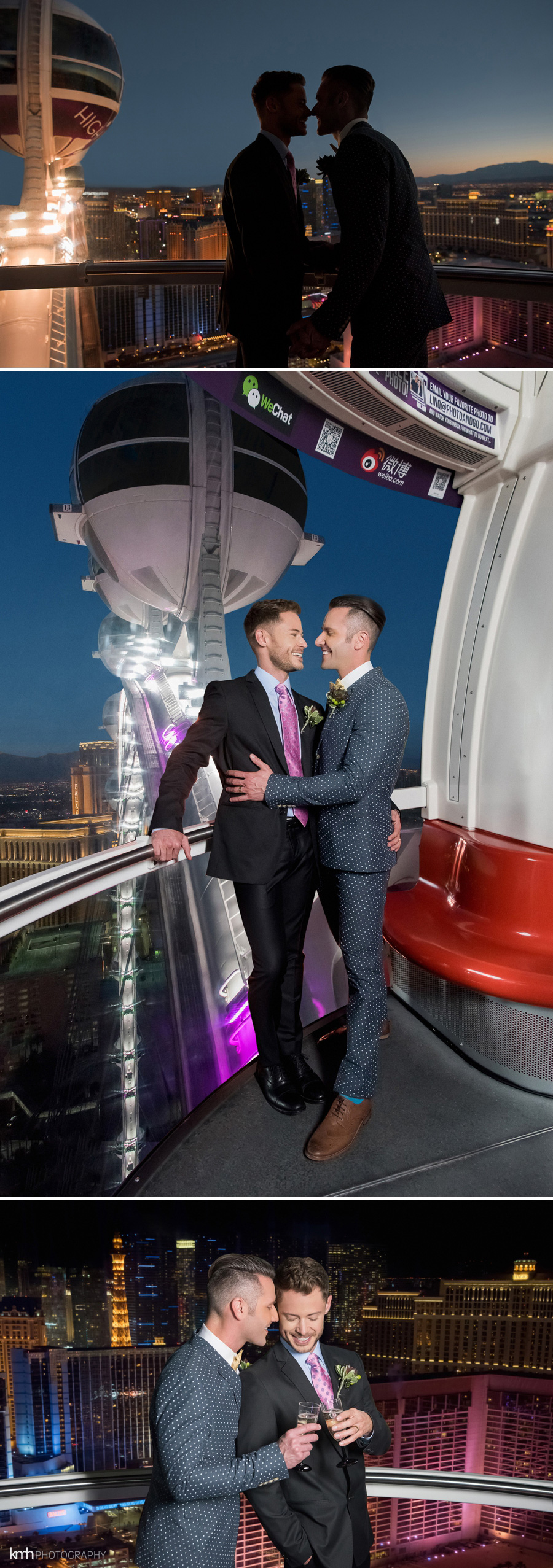 High Roller Wedding at LINQ Las Vegas | KMH Photography