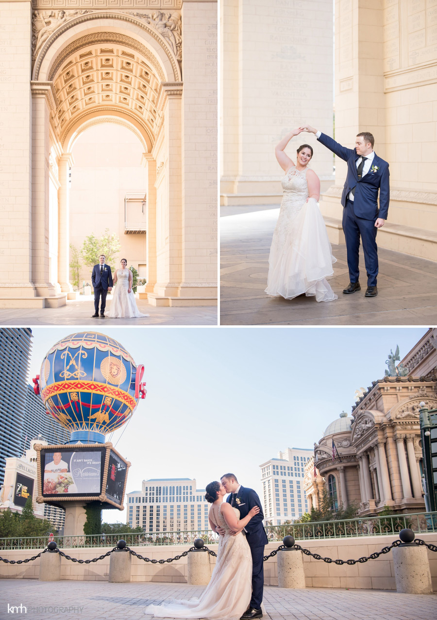 Elegant Rooftop Wedding at Chateau Nightclub at Paris Las Vegas | KMH Photography, Las Vegas Wedding Photographer