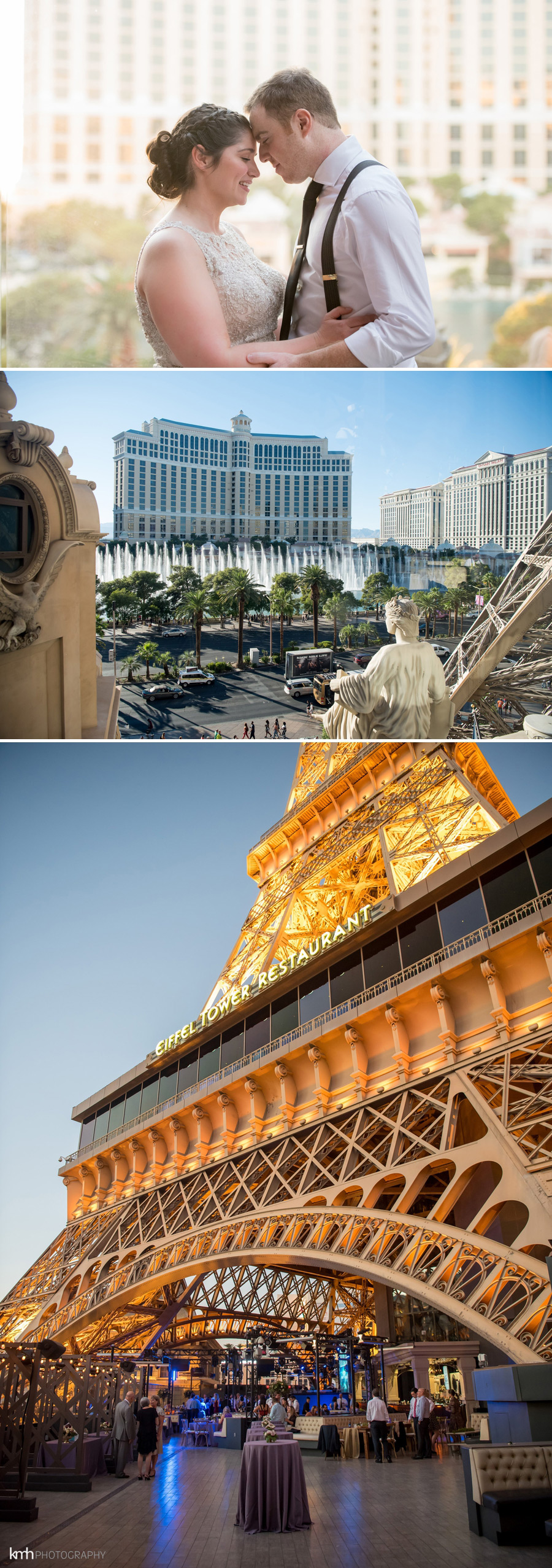 Elegant Rooftop Wedding at Chateau Nightclub at Paris Las Vegas | KMH Photography, Las Vegas Wedding Photographer