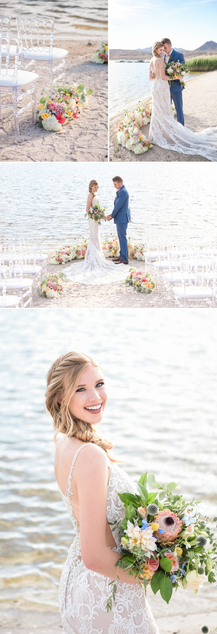 Lakeside Watercolor Wedding Inspiration | Kristen Marie Weddings + Portraits | Southshore Lake Club at Lake Las Vegas