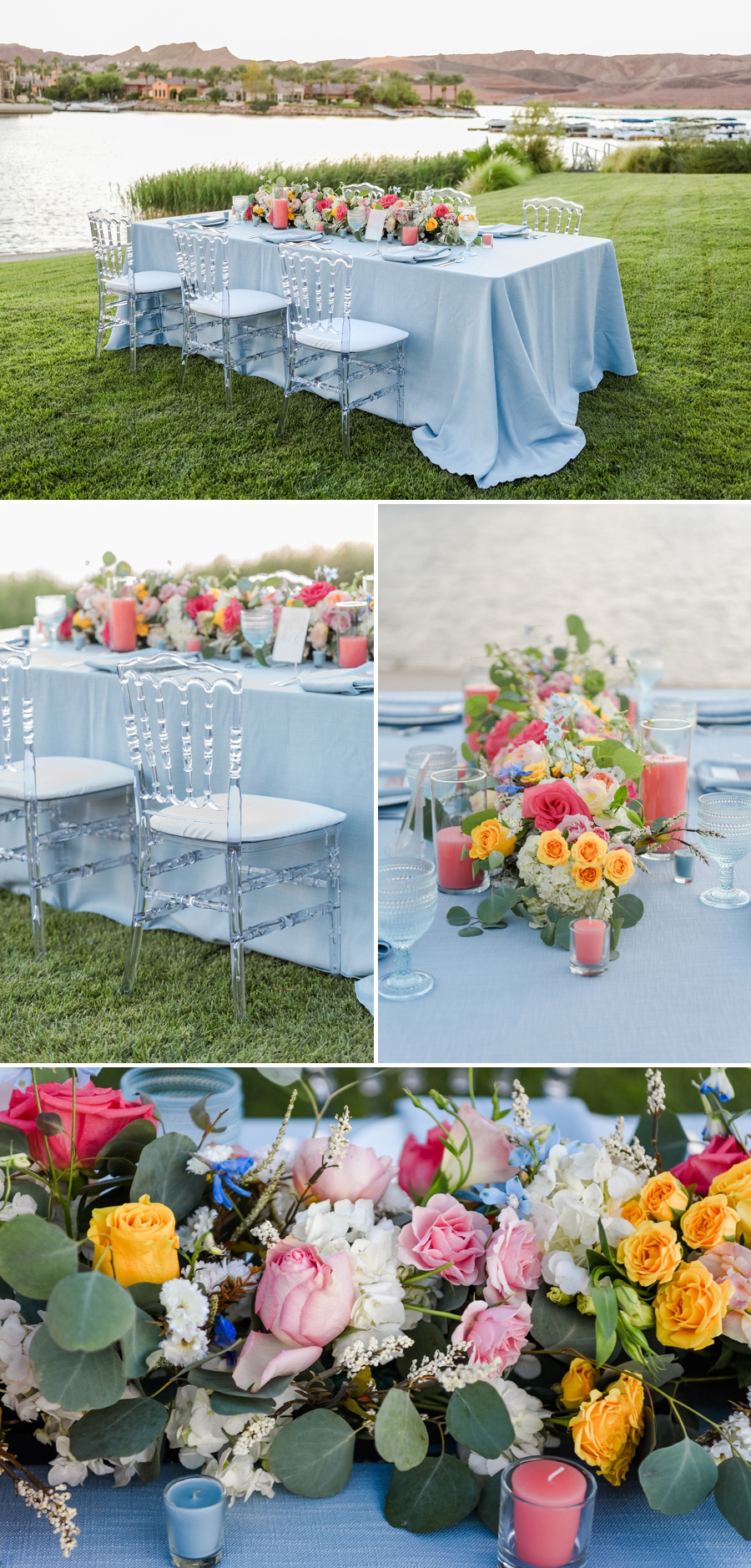 Lakeside Watercolor Wedding Inspiration | Kristen Marie Weddings + Portraits | Southshore Lake Club at Lake Las Vegas