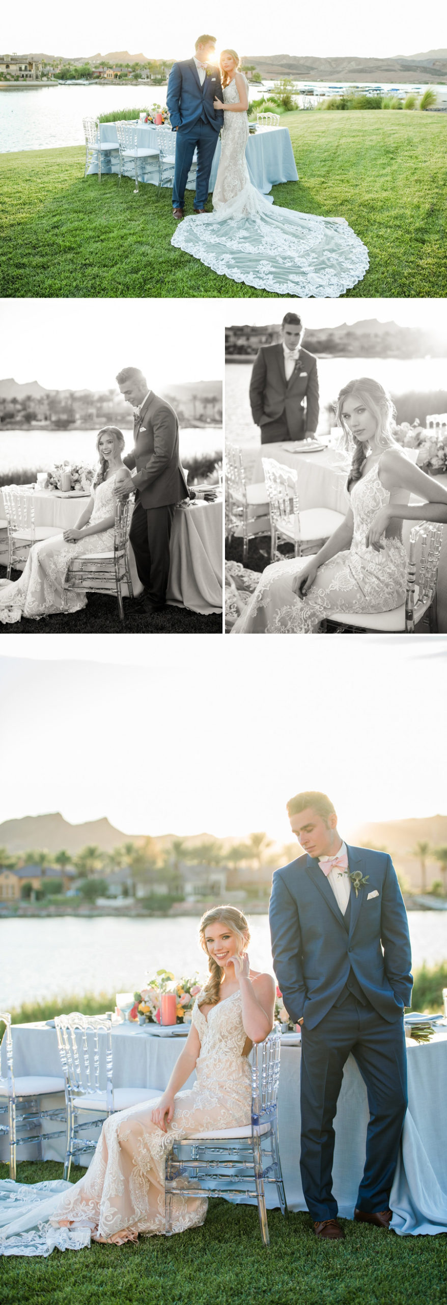 Lakeside Watercolor Wedding Inspiration | Kristen Marie Weddings + Portraits | Southshore Lake Club at Lake Las Vegas