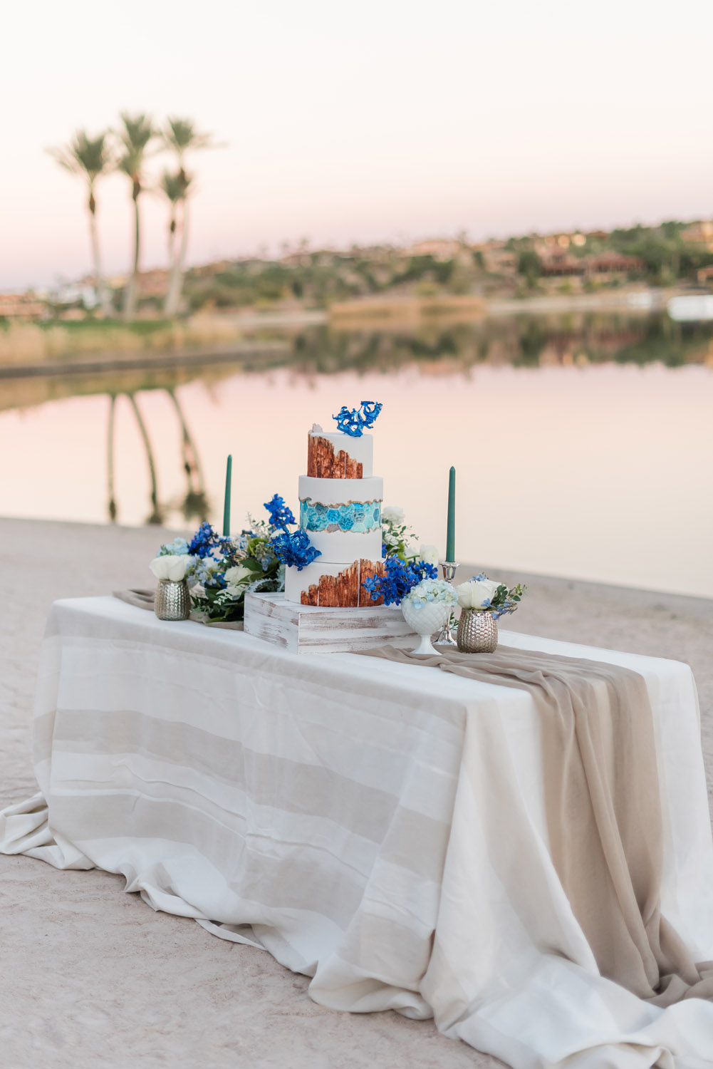 Classic Blue, Coastal Wedding Inspiration at Reflection Bay Golf Club | Kristen Marie Weddings + Portraits, Las Vegas Wedding Photographer