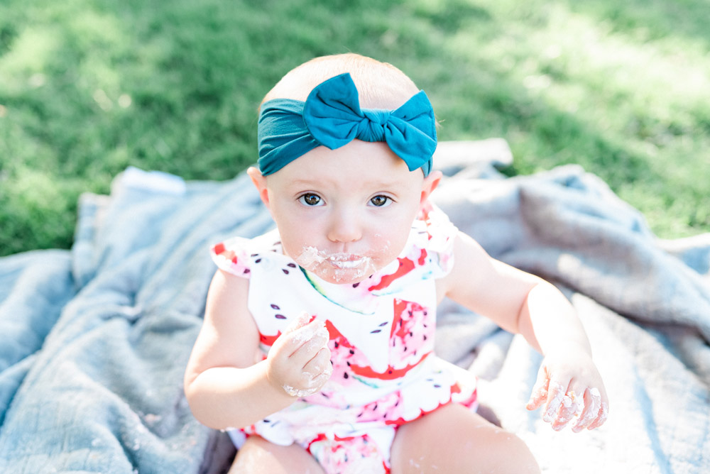 1 Year Old Cake Smash Photoshoot | Kristen Marie Weddings + Portraits, Las Vegas Family Photographer